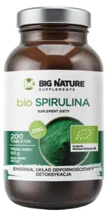 BIG NATURE Tabletki Spirulina BIO 400mg, 200 tabl.
