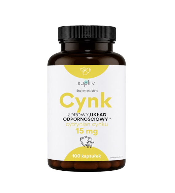 Cynk cytrynian 15mg, 100 kaps. SUPLIIV