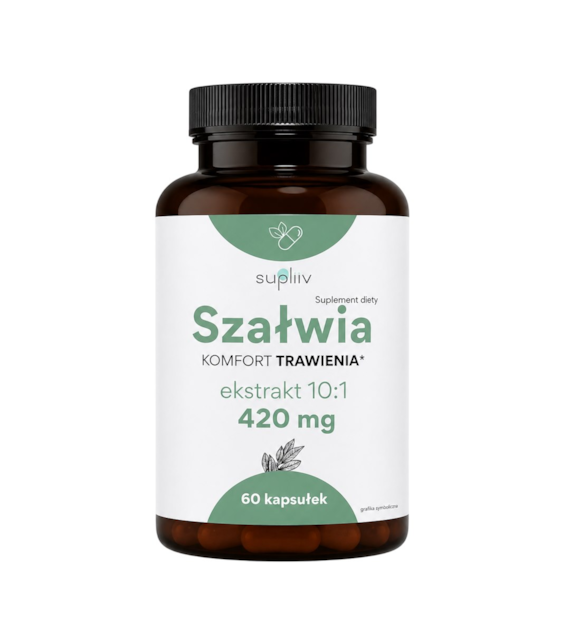 Szałwia ekstrakt 10:1 420mg, 60 kaps. SUPLIIV