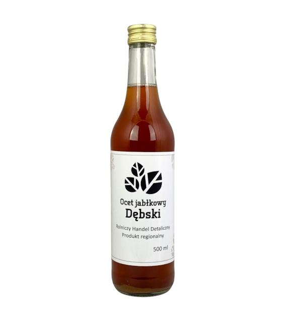 Ocet jabłkowy Dębski 6% niefiltrowany 500ml - dwuetapowa fermentacja