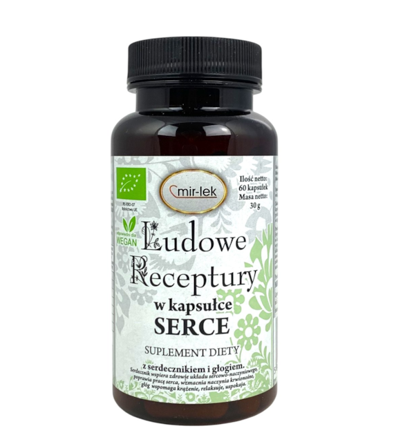 LUDOWE RECEPTURY serce BIO 60 kapsułek MIR-LEK