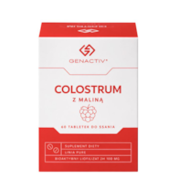GENACTIV Colostrum z maliną 100mg, 60 tabletek do ssania