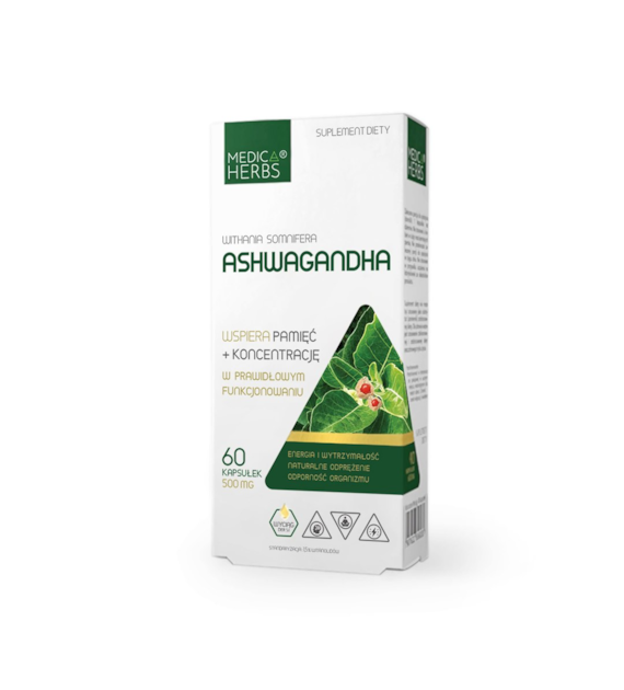 MEDICA HERBS Ashwagandha 500mg, 60 kaps.