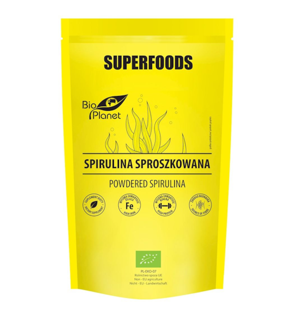 SUPERFOODS Spirulina w proszku (glony) BIO 200g BIO PLANET