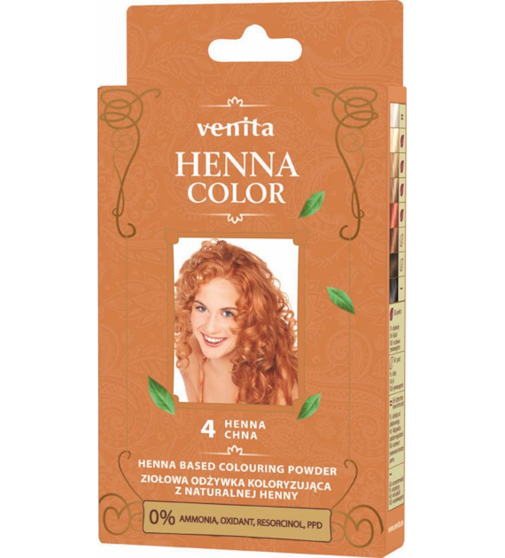 VENITA henna proszek nr 4 chna 25g - ziołowa odżywka koloryzująca