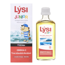 LYSI Tran islandzki dla dzieci o smaku mango-limonka 240ml