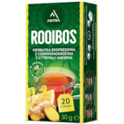 ROOIBOS herbatka z czerwonokrzewu z cytryną i imbirem 20*1,5g ASTRA
