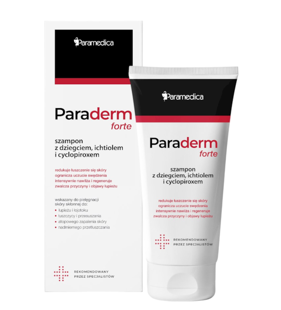 Paraderm FORTE Szampon z dziegciem, ichtiolem i cyclopiroxem 150g PARAMEDICA
