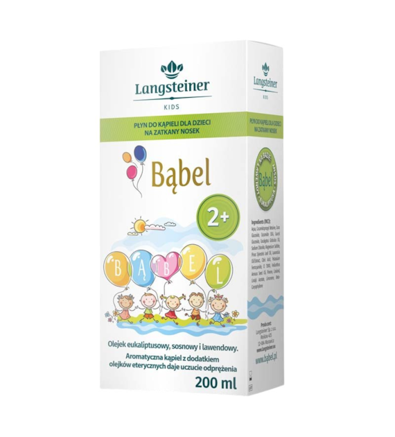 Bąbel - płyn do kąpieli dla dzieci na zatkany nosek 200ml LANGSTEINER