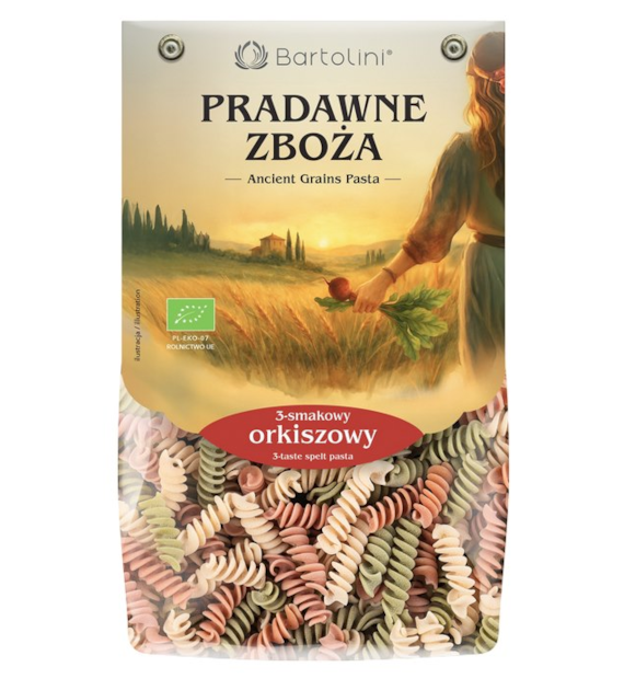 BARTOLINI Makaron orkiszowy 3-smakowy BIO 250g