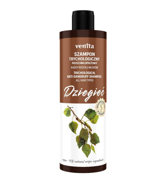 VENITA Trychologiczny szampon Dziegieć przeciwłupieżowy do każdego rodzaju włosów 300ml