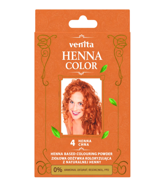VENITA henna proszek nr 4 chna 25g - ziołowa odżywka koloryzująca