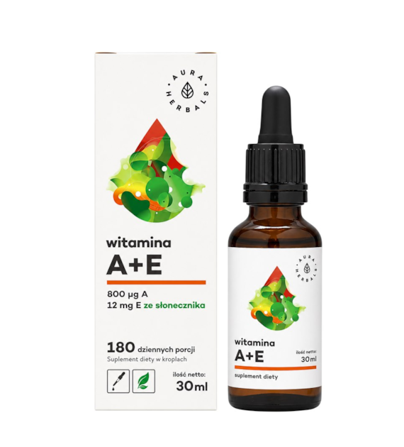 AURA HERBALS Witamina A + E - krople 30ml