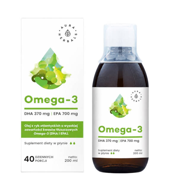 AURA HERBALS Omega-3 700 EPA/370 DHA w płynie 200ml