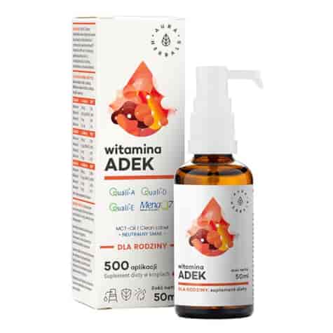 AURA HERBALS Witamina ADEK dla rodziny na oleju MCT - krople 50ml