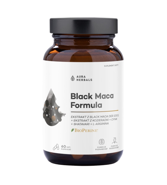 AURA HERBALS Black Maca Formula 60 kaps.