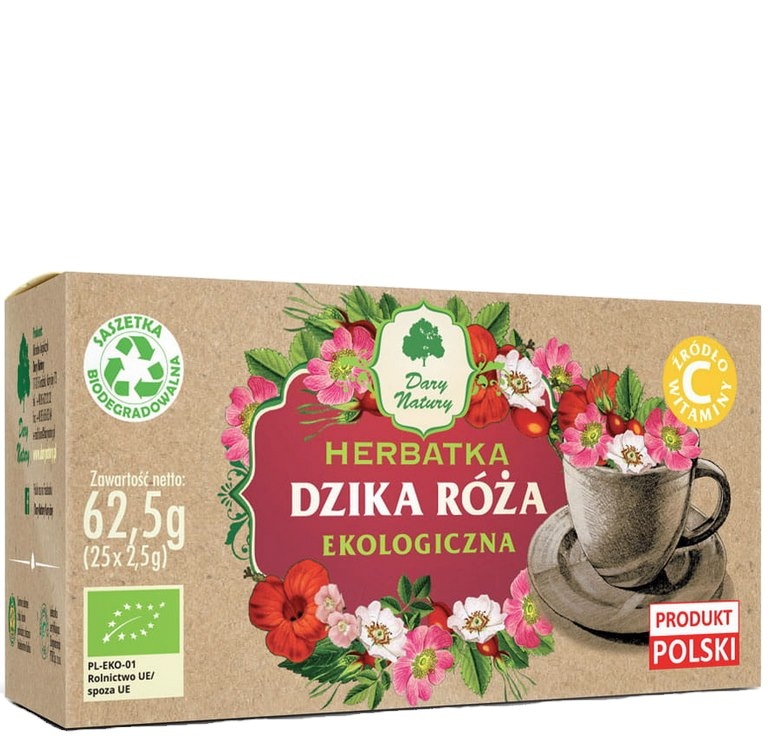 Herbatka Dzika Róża fix BIO 25*2,5g DARY NATURY