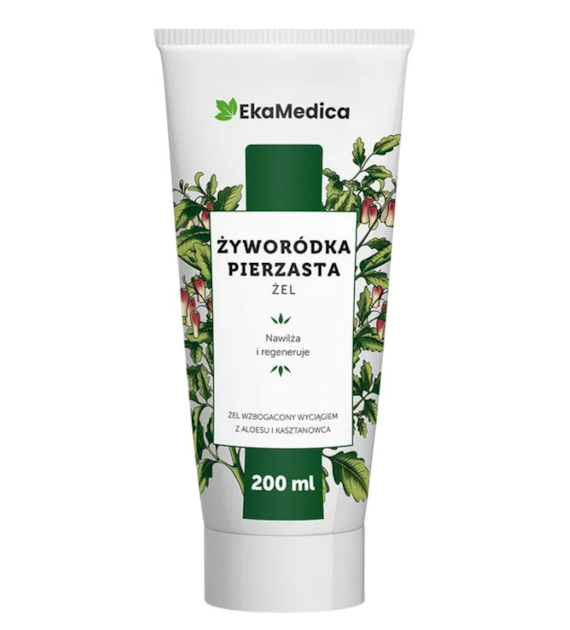EkaMedica Żyworódka pierzasta żel z aloesem i kasztanowcem 200ml