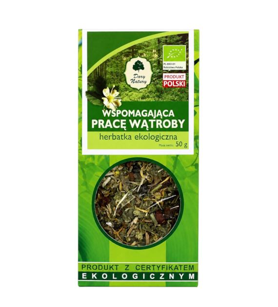 Herbatka Wspomagająca pracę wątroby BIO 50g DARY NATURY