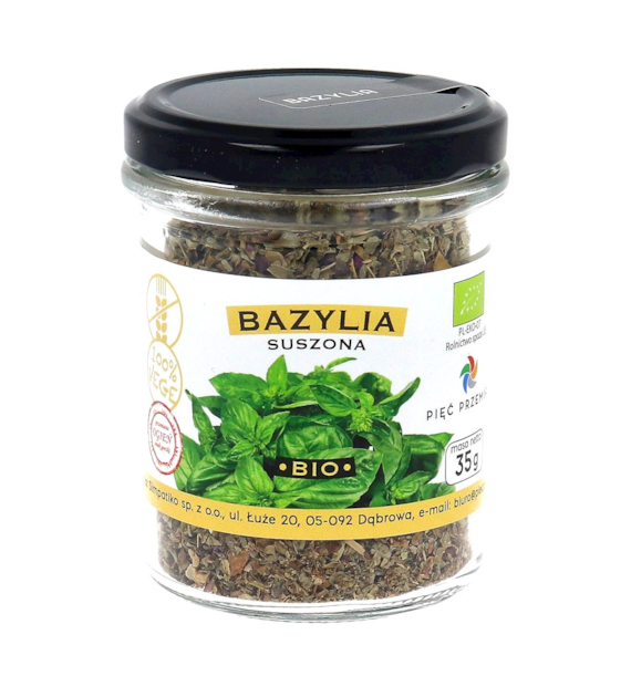 PIĘĆ PRZEMIAN Bazylia suszona bezglutenowa BIO 35g