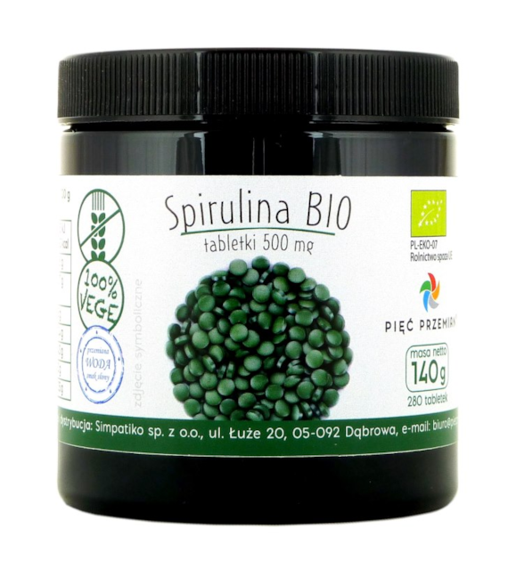 PIĘĆ PRZEMIAN Spirulina BIO tabletki 500mg, 140g