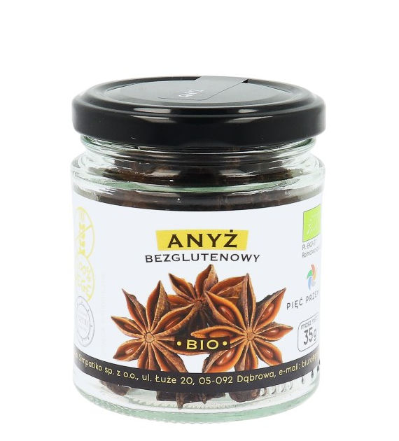 PIĘĆ PRZEMIAN Anyż gwiazdki bezglutenowy BIO 35g