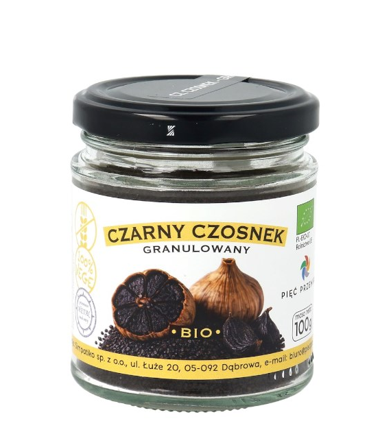 PIĘĆ PRZEMIAN Czarny czosnek granulowany BIO 100g