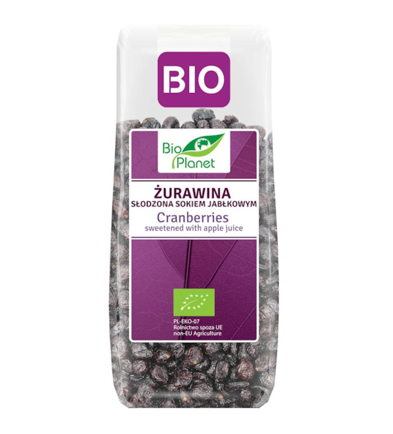 BIO PLANET Żurawina słodzona sokiem jabłkowym BIO 100g