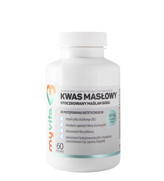 MyVita Kwas masłowy (maślan sodu) 360mg, 60kaps.