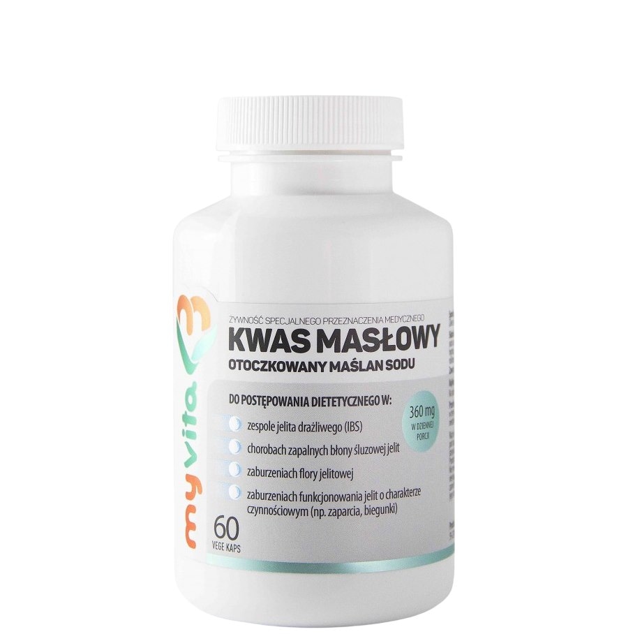 MyVita Kwas masłowy (maślan sodu) 360mg, 60kaps.