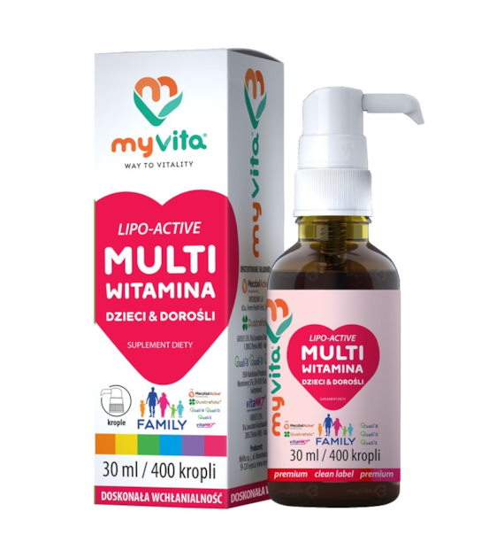 MyVita Multiwitamina Lipo-Active Family Dzieci i Dorośli - krople 30ml