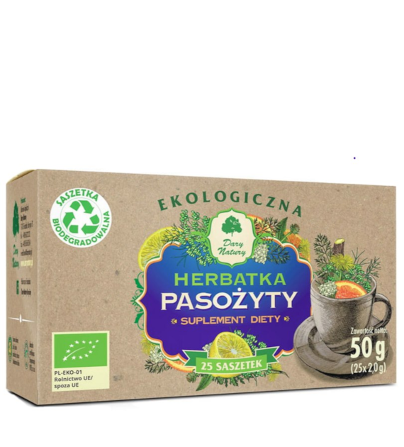 Herbatka Pasożyty fix BIO 25*2g DARY NATURY - suplement diety