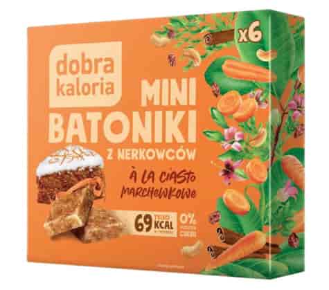 DOBRA KALORIA Mini batoniki a'la ciasto marchewkowe z nerkowców (6x17g) KUBARA
