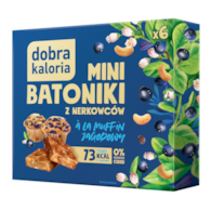 DOBRA KALORIA Mini batoniki a'la muffin jagodowy z nerkowców (6x17g) KUBARA