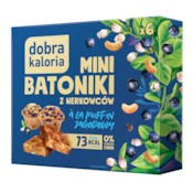 DOBRA KALORIA Mini batoniki a'la muffin jagodowy z nerkowców (6x17g) KUBARA