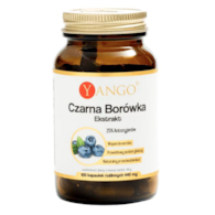 YANGO Czarna borówka ekstrakt - 25% antocyjanów 350mg, 100 kaps.
