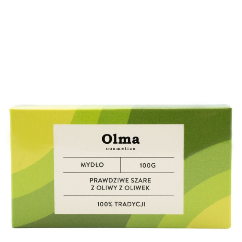 OLMA COSMETICS Mydło prawdziwe szare z oliwy z oliwek 100g