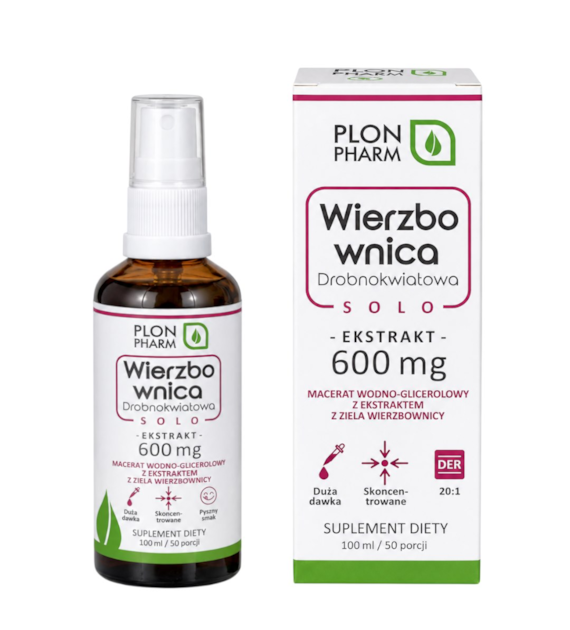 Wierzbownica drobnokwiatowa Solo ekstrakt 20:1 w płynie 100ml PLON PHARM