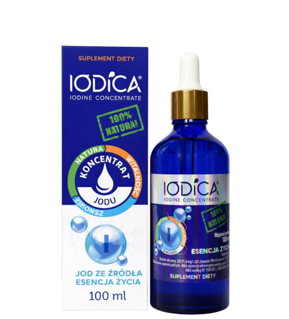 IODICA Naturalny koncentrat jodu 100ml butelka szklana + pipeta