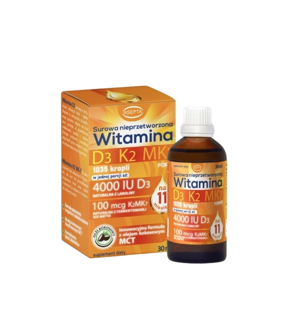 ASEPTA Witamina D3+K2 MK7 forte - 30ml