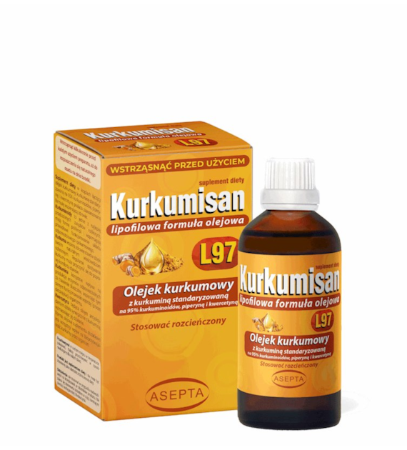 ASEPTA Kurkumisan L97 10ml - olejek kurkumowy z piperyną i kwercetyną