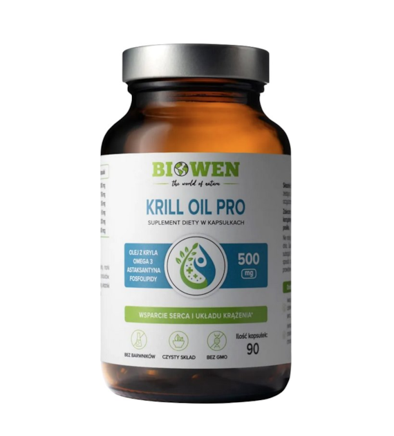 BIOWEN Krill Oil Pro - olej z kryla 500mg, 90 kaps.