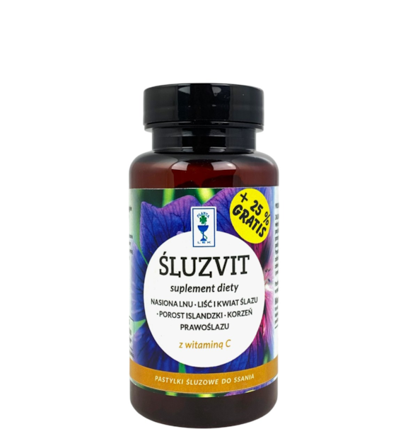 Śluzvit pastylki bez cukru SŁOIK 80g + 25% gratis PLANTA-LEK