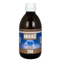 Mikro-Miedź koloidalna Cu250 25ppm 300ml PRO AKTIV