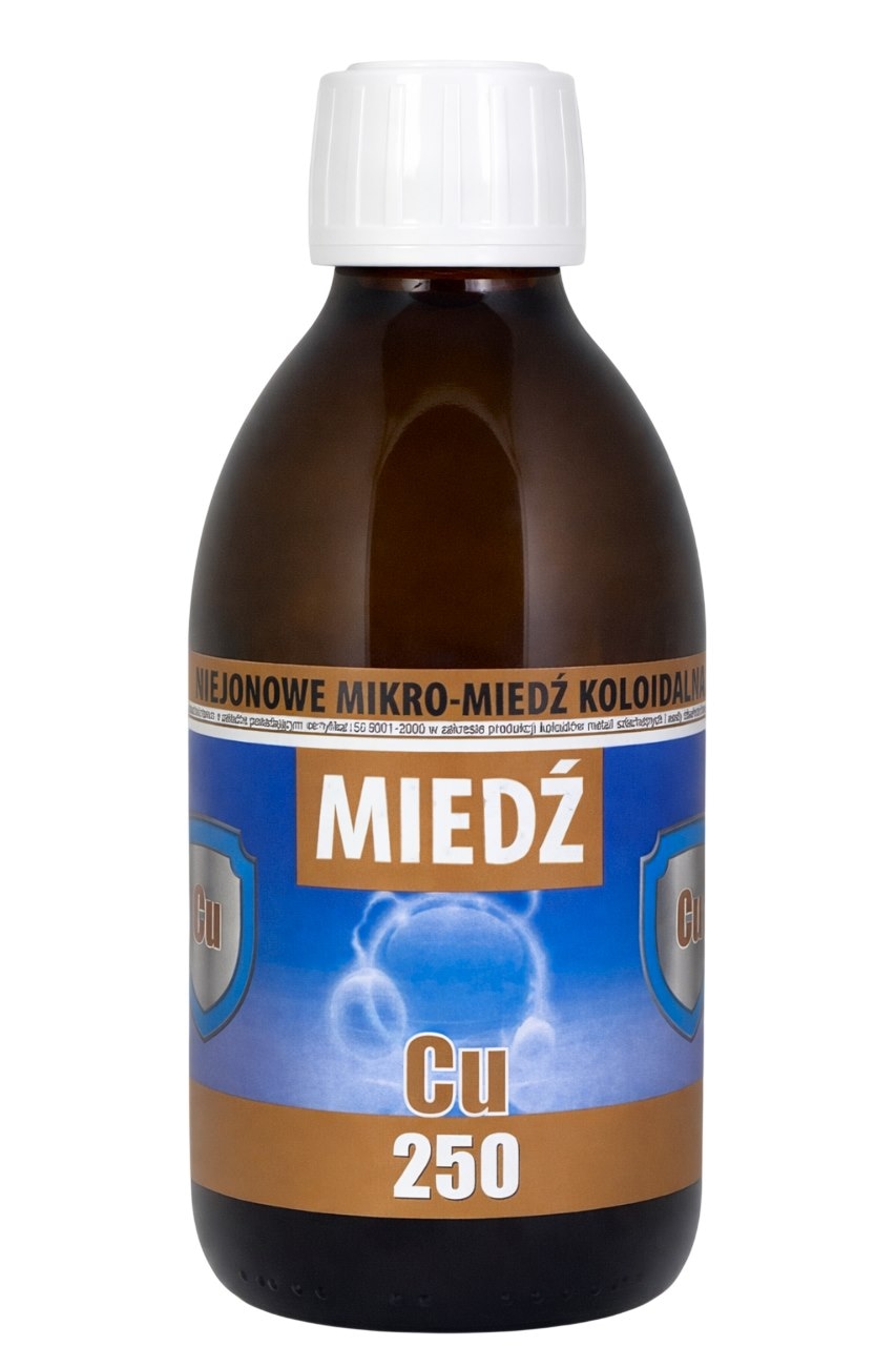 Mikro-Miedź koloidalna Cu250 25ppm 300ml PRO AKTIV