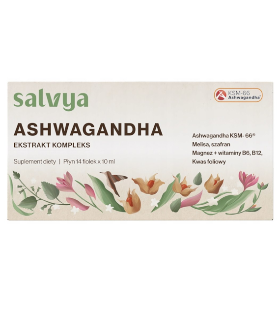 Ashwagandha ekstrakt kompleks 14 fiolek x 10ml GINSENG POLAND