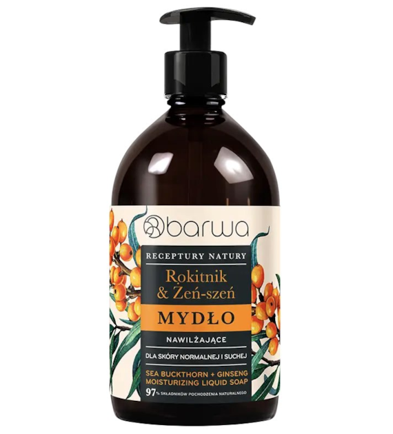 Mydło w płynie rokitnik & żeń-szeń nawilżające 480ml BARWA RECEPTURY NATURY