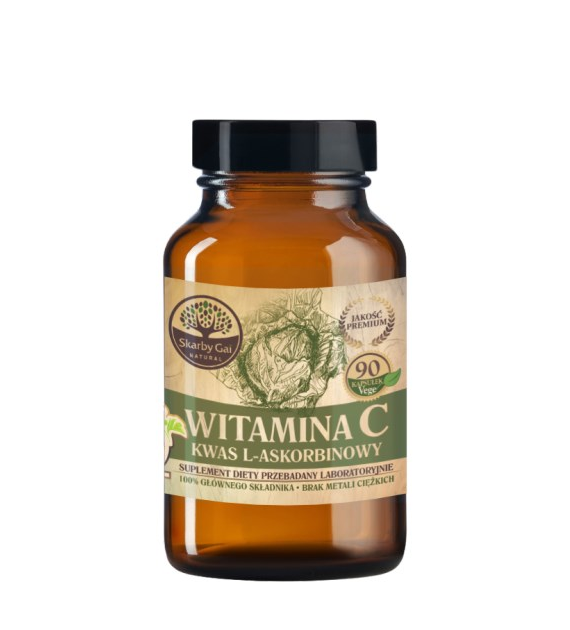 Witamina C z kapusty w kapsułkach 1000mg, 90 kaps. SKARBY GAI NATURAL