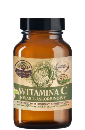 Witamina C z kapusty w kapsułkach 1000mg, 90 kaps. SKARBY GAI NATURAL