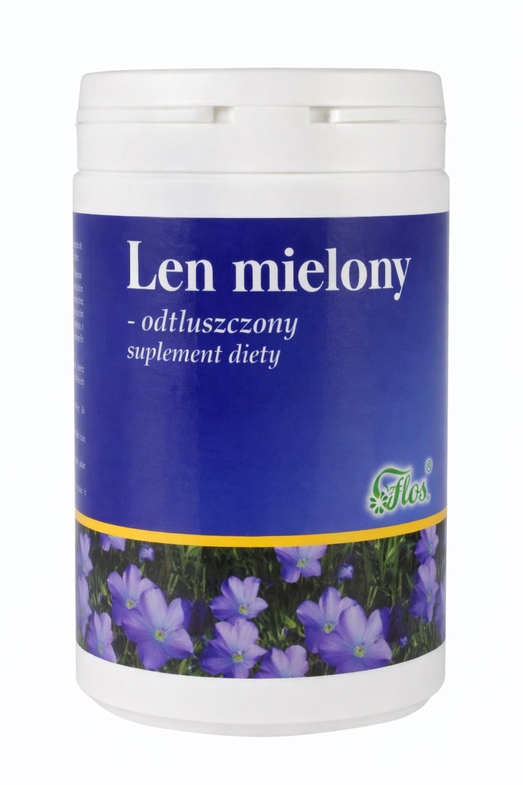 Len mielony odtłuszczony 200g - suplement diety FLOS